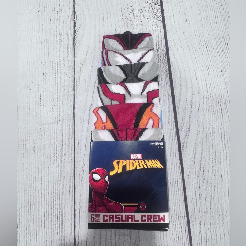 Marvel Spider-Man Casual Crew Socks - Multicolor